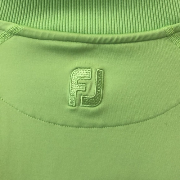 FootJoy Men’s 1/4 zip Pullover Lime Green Large - Picture 5 of 8